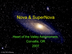 Nova & SuperNova - Heart of the Valley Astronomers