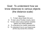 Goal: To understand how we know distances to various