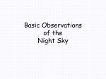 Basic Observations of the Night Sky