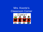Mrs. Koontz Classroom Corner