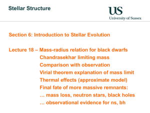 Stellar Structure - Astronomy Centre : Research