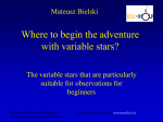 Where to begin the adventure with variable stars?