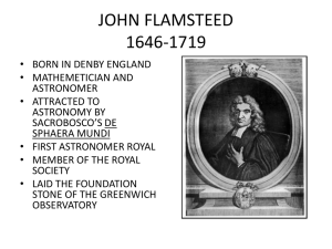 JOHN FLAMSTEED 1646-1719