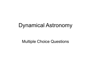 Dynamical Astronomy - University of Glasgow