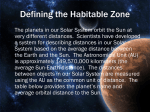 Defining the Habitable Zone