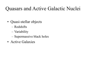 Active Galactic Nuclei