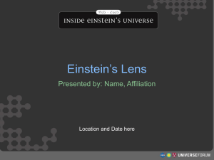 Einstein`s Lens presentation (Mac)