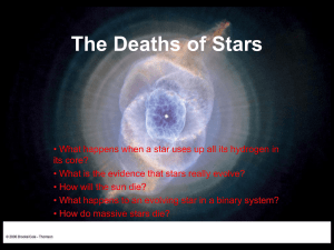 Lectures 12 & 13 powerpoint (stellar death)