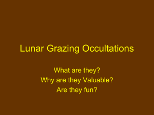 A PowerPoint on Lunar Grazing Occultations