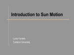 Introduction to Sun Motion