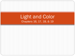 Light and Color Notes – Chapter 16, 17,18, and 19