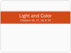 Light and Color Notes – Chapter 16, 17,18, and 19