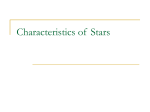 Characteristics of Stars