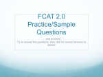 FCAT 2.0 Practice/Sample Questions