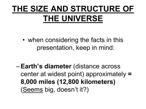 the size and structure of the universe