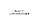 Ch. 7 Atoms and starlight