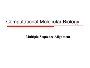 Multiple Sequence Alignment