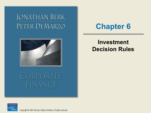 Investment Decision Rules