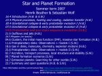 30.4 Gravitational collapse & early protostellar evolution I (HB)