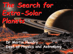 1. How can we detect extra-solar planets?