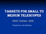 Targets for Small Telescopes