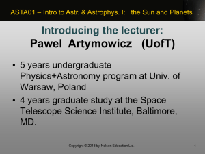 Lecture01-ASTA01 - University of Toronto