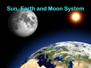 Sun, Earth and Moon System
