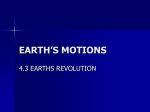 4.3 Earth`s Revolution