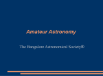 What YOU can do! - Bangalore Astronomical Society