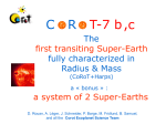 Corot-7b the first Super Earth with radius measured