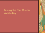 Taming the Star Runner Vocabulary