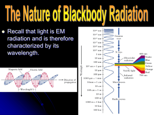 Lesson 7 - Blackbody Radiation and Luminosity