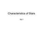 Characteristics of Stars