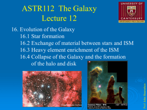 Lecture 12: Evolution of the Galaxy