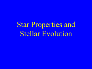 Star Properties and Stellar Evolution