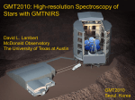 High Resolution Spectroscopy of Stars with GMTNIRS