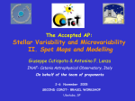 Stellar variability and microvariability II. Spot maps and modelling