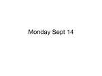 Monday Sept 14