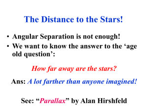 How far away are the Stars?