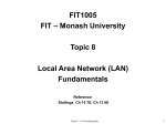 Topic 8 – LAN Fundamentals