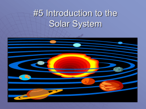 Introduction to the Solar System