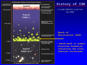 History of IGM (C. Carilli)