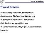 Blackbody radiation Temperature of stars