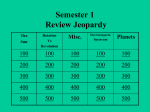 Astronomy Semester Jeopardy Review
