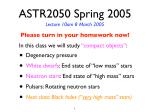 ASTR2050 Spring 2005 •