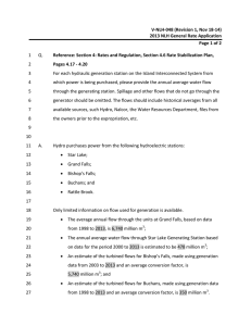 V‐NLH‐048 (Revision 1, Nov 18‐14)  2013 NLH General Rate Application  Page 1 of 2 Reference: Section 4: Rates and Regulation, Section 4.6 Rate Stabilization Plan, 