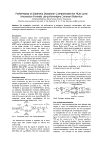 Performance of Electronic Dispersion Compensation for Multi-Level