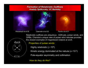 Formation of Relativistic Outflows