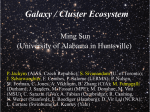 Galaxy / Cluster Ecosystem Ming Sun (University of Alabama in Huntsville)‏