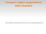 Compact object populations with Chandra Tom Maccarone (University of Southampton)
